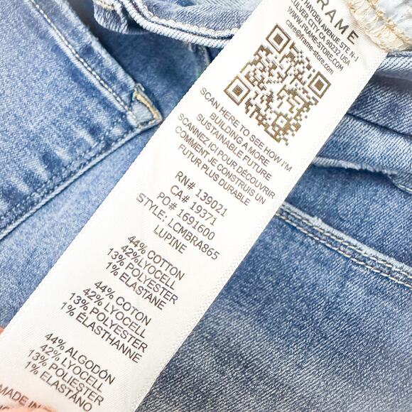 Frame Le Crop Mini Boot Lupine LCMBRA865 Denim Jeans Size 33 - Picture 7 of 8